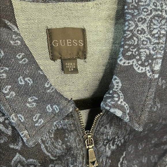 GUESS Navy Blue Paisley Jumpsuit - Picture 4 of 8